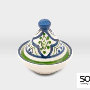 مضيفة مع غطاء مشغولات خزفية تصميم تركي