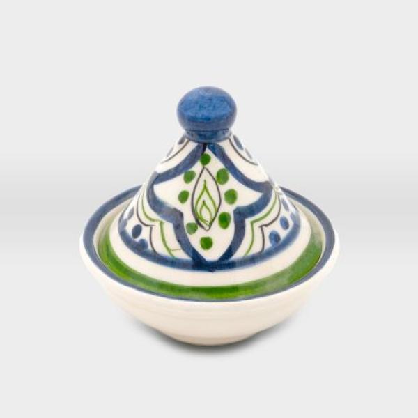 مضيفة مع غطاء مشغولات خزفية تصميم تركي