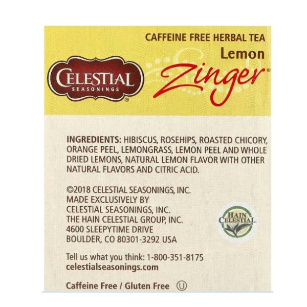 سليستيال شاي ليمون وزننجبيل منزوع الكافيين 47غ