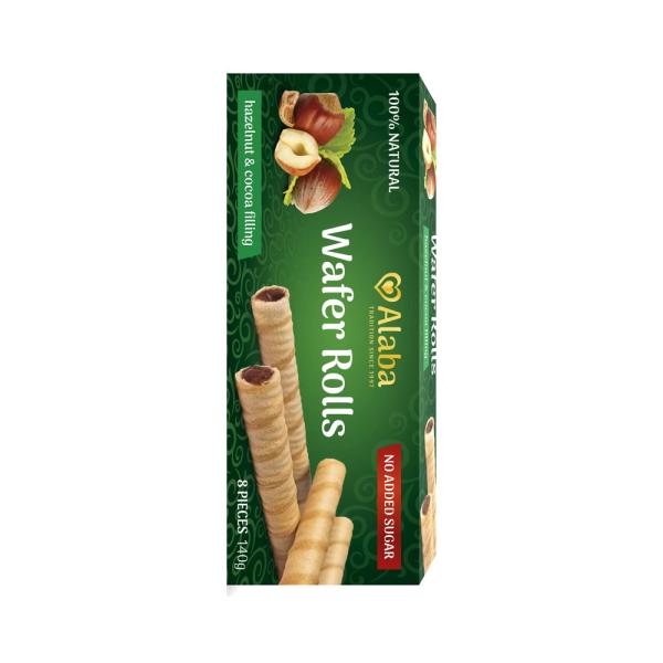 الابا رولز ويفر بندق بالكاكاو 8قطع 140غ