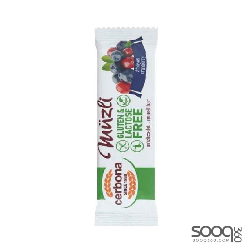 سيربونا موسلي بار توت احمر واسود 35غ