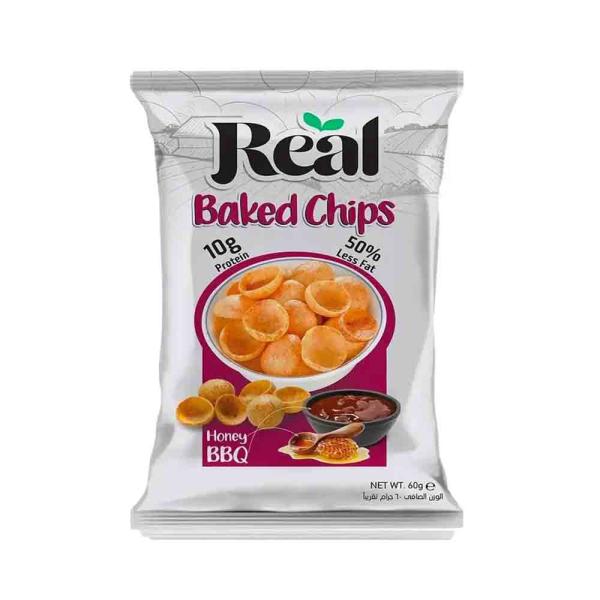 ريل نيوترشن شيبس بروتين باربكيو 60 غ