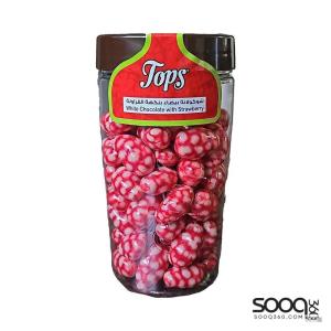 توبس دراجيه شوكولاته بيضاء بالفراولة 250غ