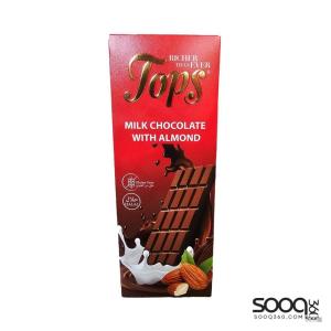 توبس الواح شوكولاته بالحليب واللوز 100غ