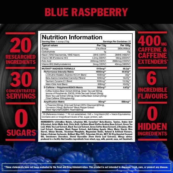 ميوتنت مادنس قبل التمرين225غ 30 حصة فواكه