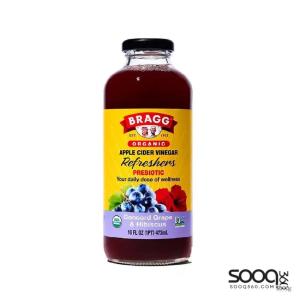 براج خل التفاح العضوي مع العنب الاسود والكركديه 473 مل