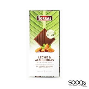 توراس ستيفيا شوكولاتة بالحليب مع اللوز 125غ