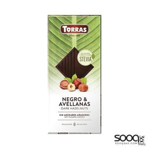 توراس ستيفيا شوكولاتة داكنة بالبندق 125غ