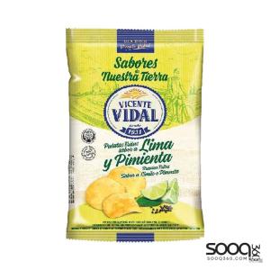 فيدال شيبس بطعم الايم والفلفل الاسود 130 غ