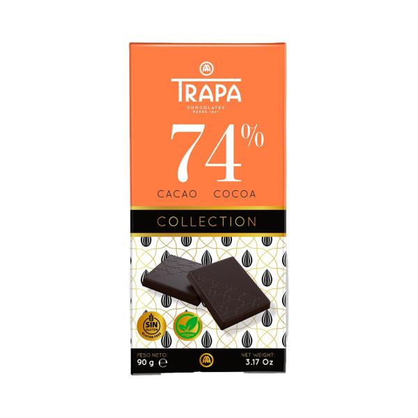 ترابا الواح شوكلاتة 74% دارك 90 غ
