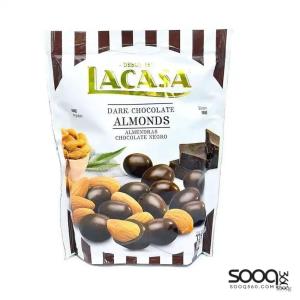 لاكاسا دراجيه لوز مغطى بالشوكلاتة الداكنة 125 غ
