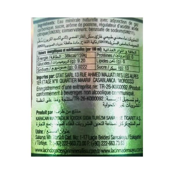 لاسين مياه غازية نكهة التفاح 200مل عدد1