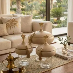 طقم أوعية "النخلة" للضيافة.