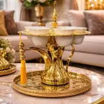 طقم تقديم القهوة الملكي(دلة تعمل كحامل أنيق لـ 6 فناجين.)