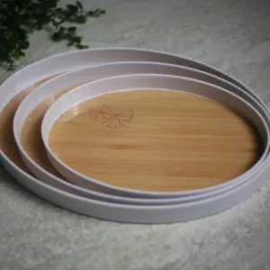 طقم صواني التقديم الخشبية