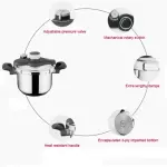 قدر الضغط الستانلس ستيل المتطور حجم 8 لتر
