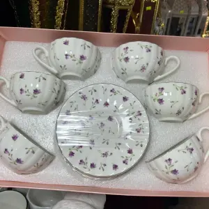 طقم فناجين شاي سيراميك