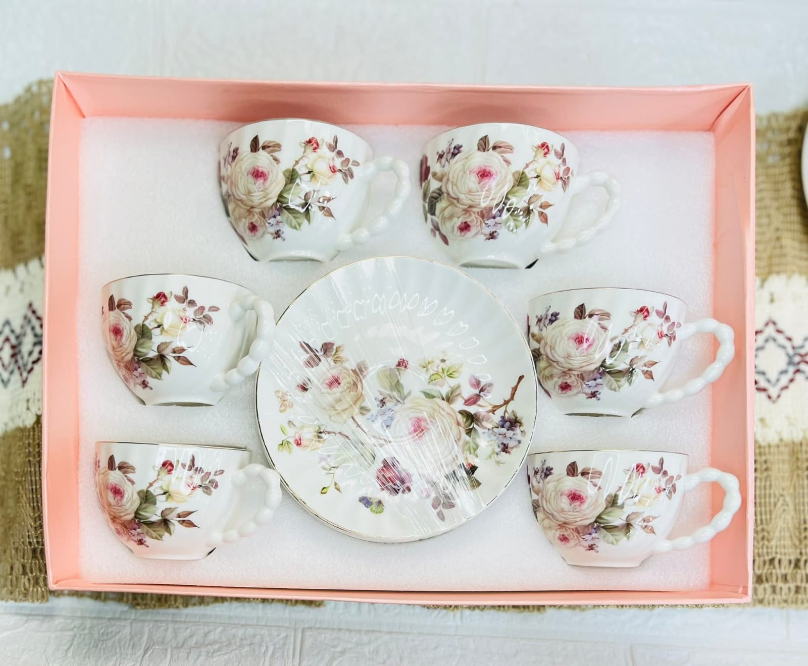 طقم فناجين شاي سيراميك