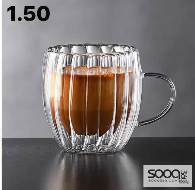 كوب القهوة الزجاجي