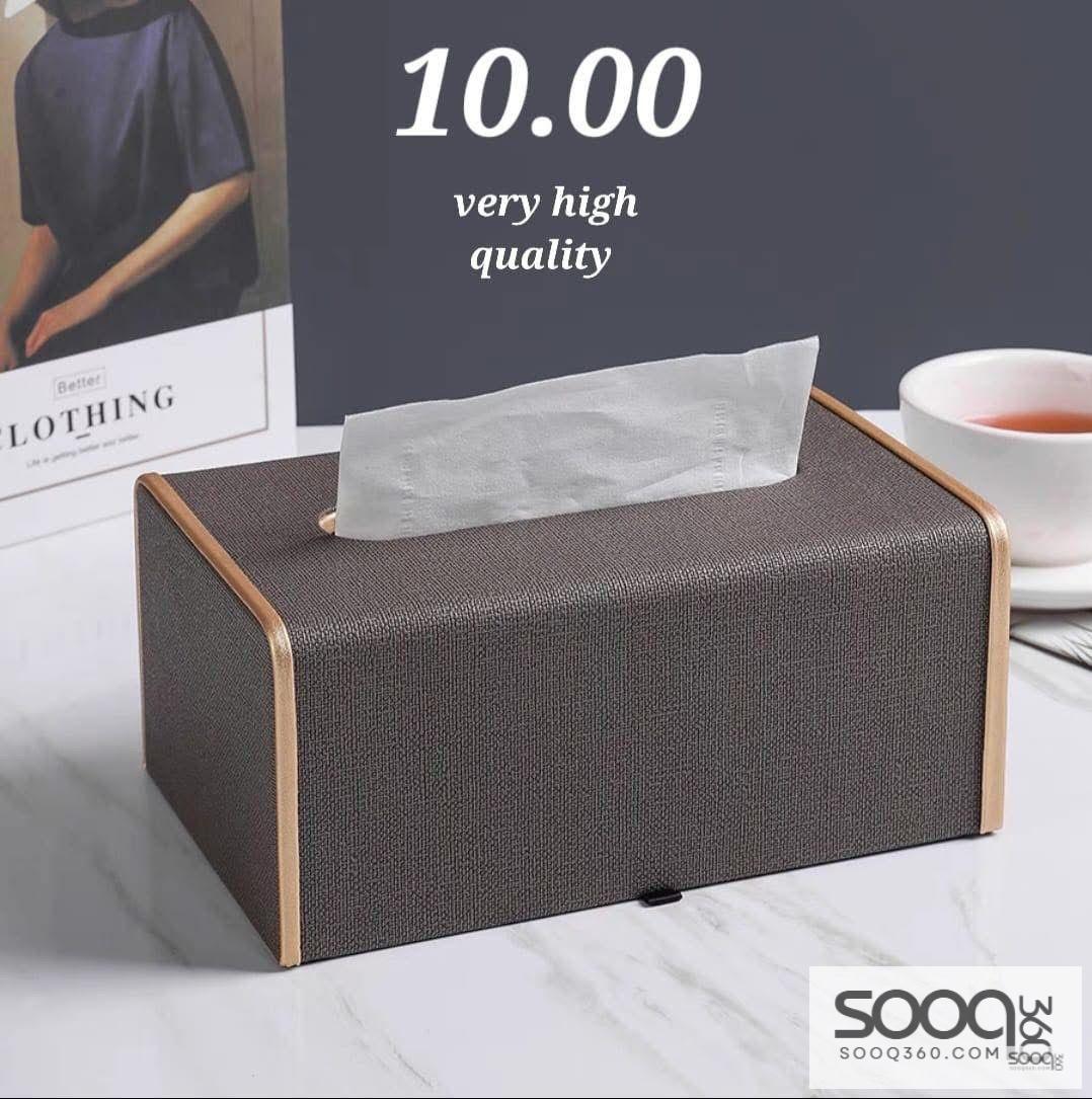 علبة المناديل الجلدية الفاخرة