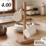 حامل الأكواب الخشبي