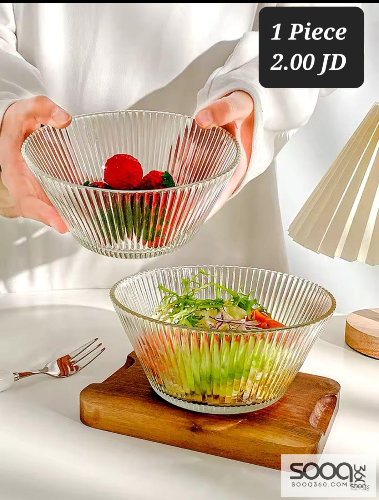 صحن زجاجي للتقديم