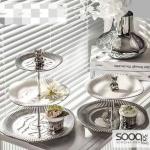 أطباق تقديم متعددة الطبقات (طبقتين)