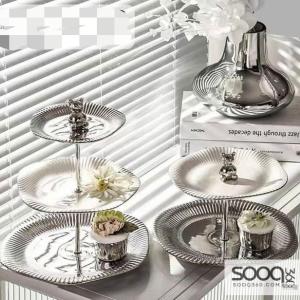 أطباق تقديم متعددة الطبقات (طبقتين)