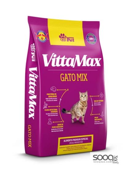 طعام قطط Vittamax Mix- (Chicken +Meat + Fish + Salamon) Flavor 25 kg