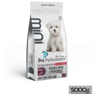 طعام كلاب PRO PERFORMANCE ULTRA PREMIUM PUPPY MINI LAMB & BLUEBERRY 2Kg