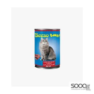 معلبات قطط BEESO للقطط البالغة قطع 400 غم نكهة لحم الضأن و الجزر