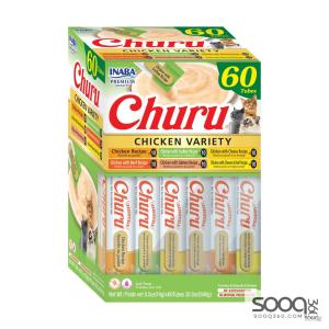 مكافئة للقطط CHURU 60 ct Chicken Variety Box INABA