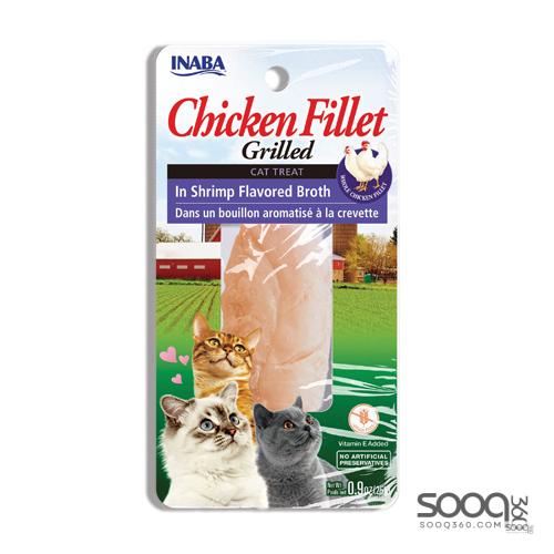 مكافئة للقطط GRILLED CHICKEN Shrimp Flavored Broth Inaba