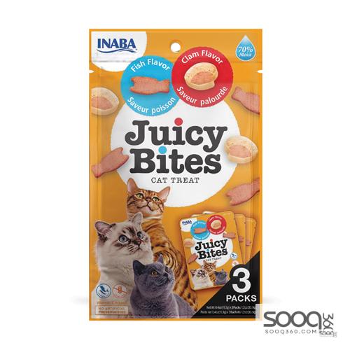 مكافئة للقطط JUICY BITES Fish and Clam Flavors