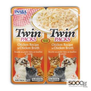 مكافئة للقطط TWIN PACKS Chicken Recipe in Chicken Broth