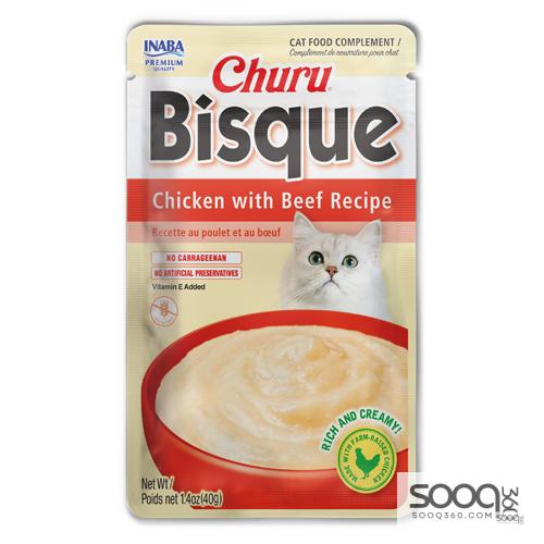 مكافئة للقطط CHURU BISQUE Chicken with Beef Recipe