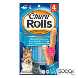 مكافئة للقطط CHURU ROLLS chicken recipe wraps tuna with scallop recipe INABA
