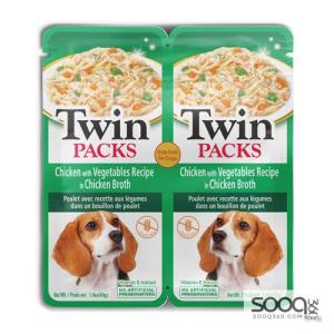 مكافئة للكلاب TWIN PACKS Chicken with Vegetables Recipe in Chicken Broth INABA