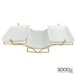 طبق تقديم ثلاثي