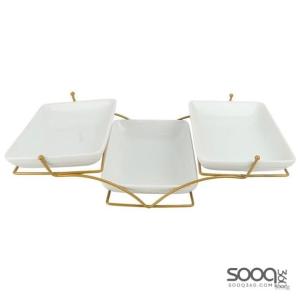 طبق تقديم ثلاثي