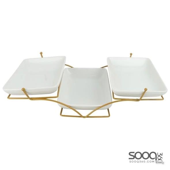 طبق تقديم ثلاثي