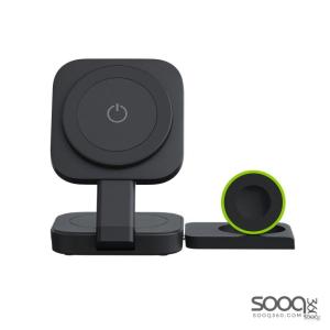 قوي - بيند شاحن لاسلكي 3 في 1 قابل للطي