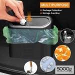 سلة مهملات سيارة صغيرة مع غطاء