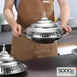 طقم التقديم الفضي خمس أحجام