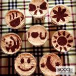 قوالب تزيين القهوة (16 قطعة)