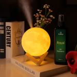 🌕✨ مبخرة القمر المضيء + 12 معطر Ashley (250ml) ✨🌕