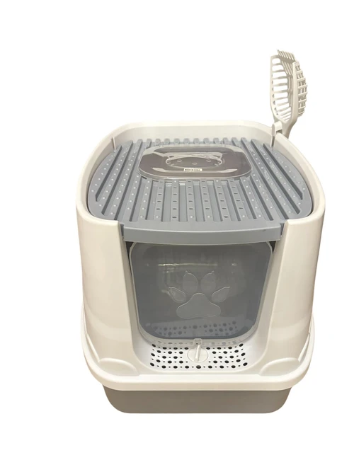 صندوق فضلات قطط مغلق مع مجرفة