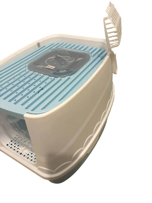 صندوق فضلات قطط مغلق مع مجرفة