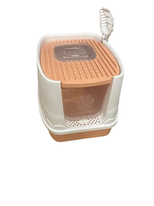 صندوق فضلات قطط مغلق مع مجرفة