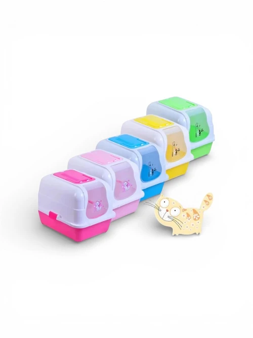 صندوق رمل القطط المغلق